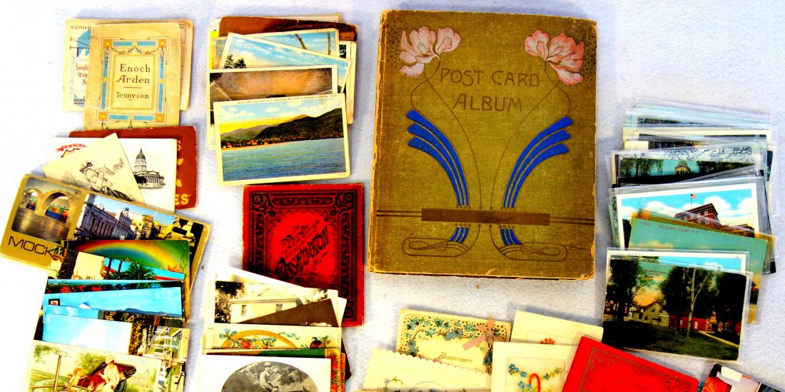 Grouping of old post cards, including photo post cards,: Grouping of old post cards, including photo post cards, Kingston NY post cards, linen post cards, etc.