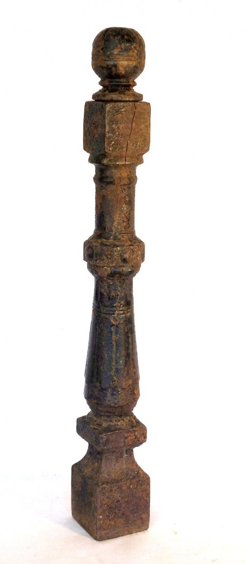Architectural cast iron hitching post with ball finial (1 of 3)