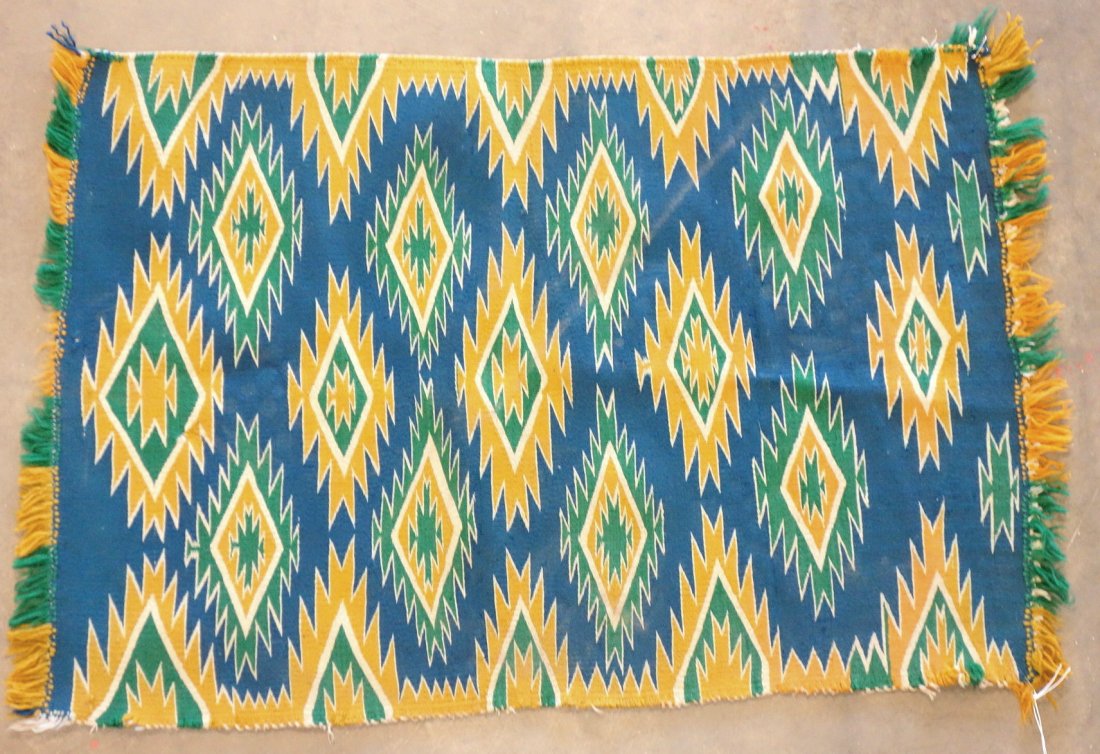 Unusual tightly woven rug, possibly Native American in (1 of 3)