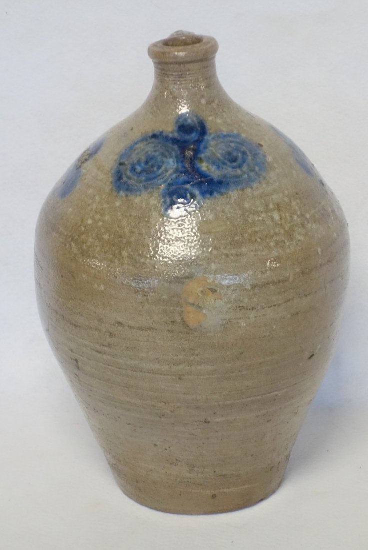 Stoneware ovoid jug - 2 gallon - with deep cobalt blue (1 of 9)