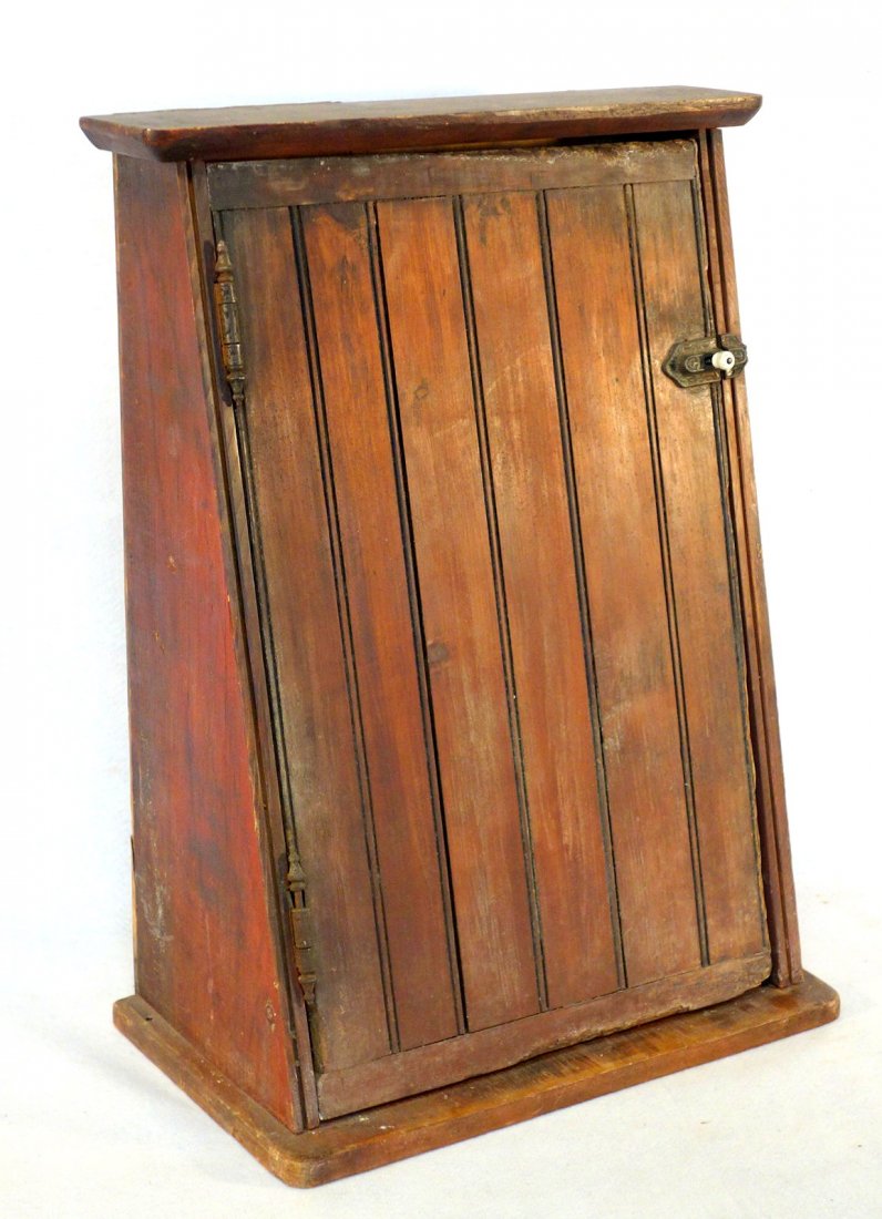 Small table top or wall cupboard with canted sides, (1 of 3)