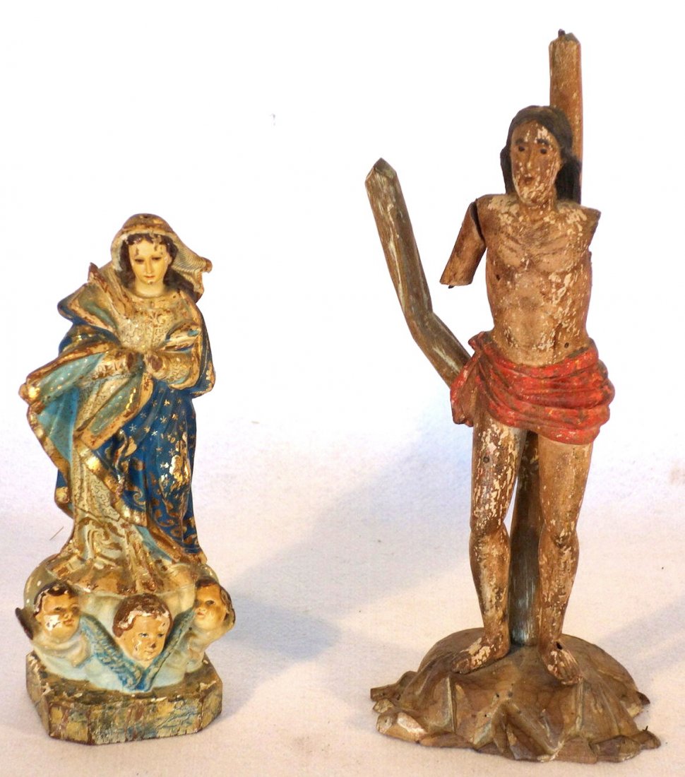 Two beautiful Santos sculptures. One depicting St. (1 of 5)