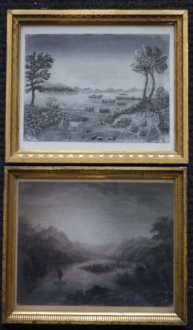 Two Hudson River school 19th century sandpaper (1 of 4)
