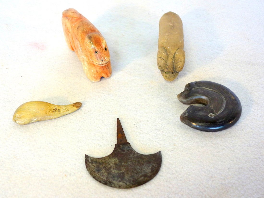Grouping of early miniatures including a hand forged (1 of 8)