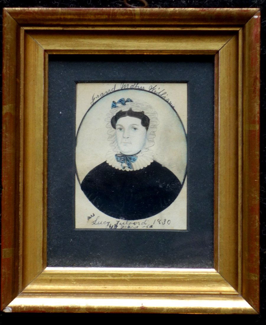 An early miniature water color portrait of a lady (1 of 3)