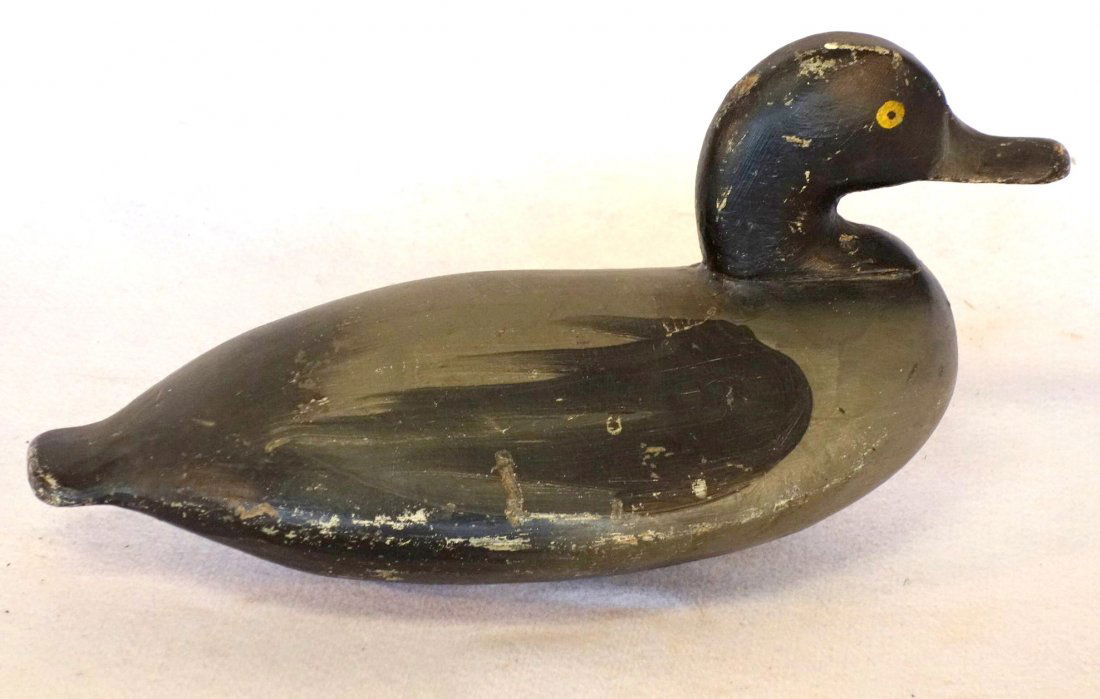 Fine blue bill decoy with original painted surface. (1 of 3)