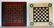 Two game boards including one in black, white and green