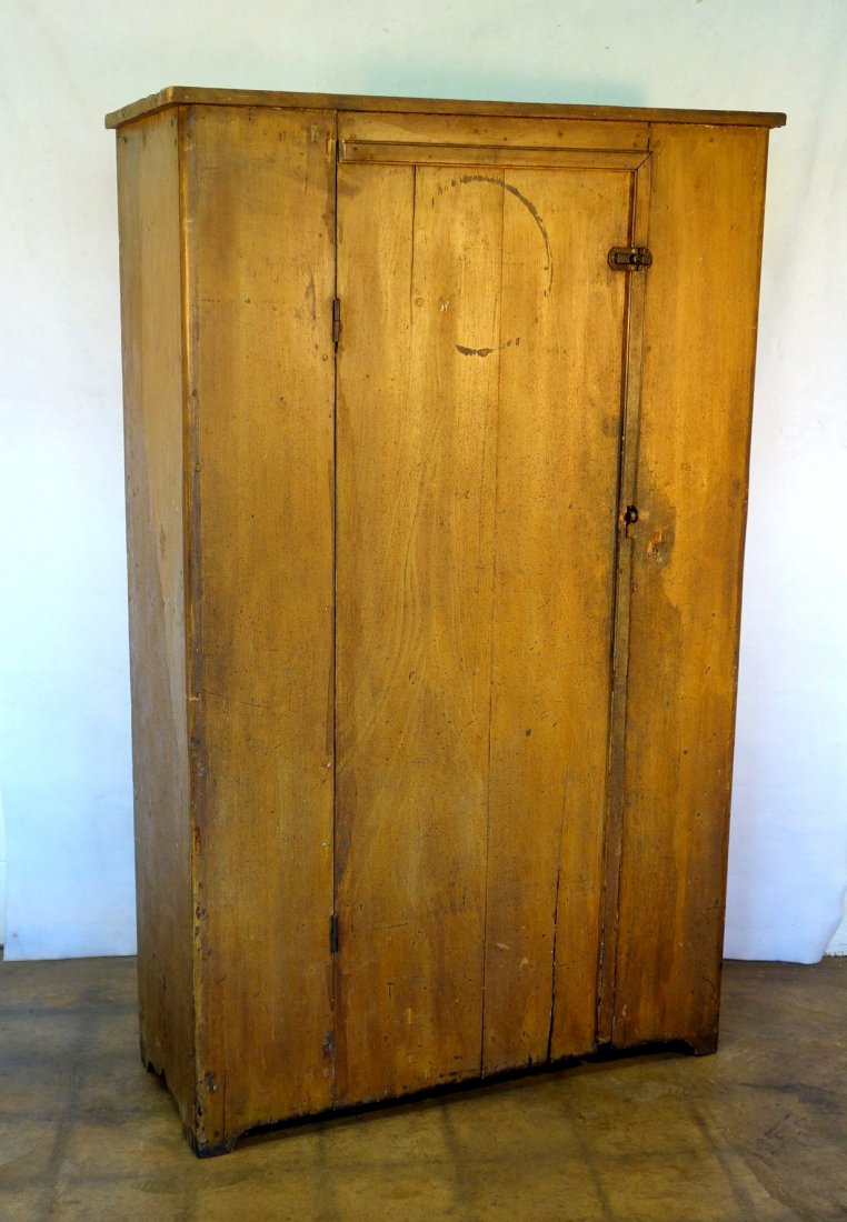 Grain painted single door pantry cupboard on cutout (1 of 5)