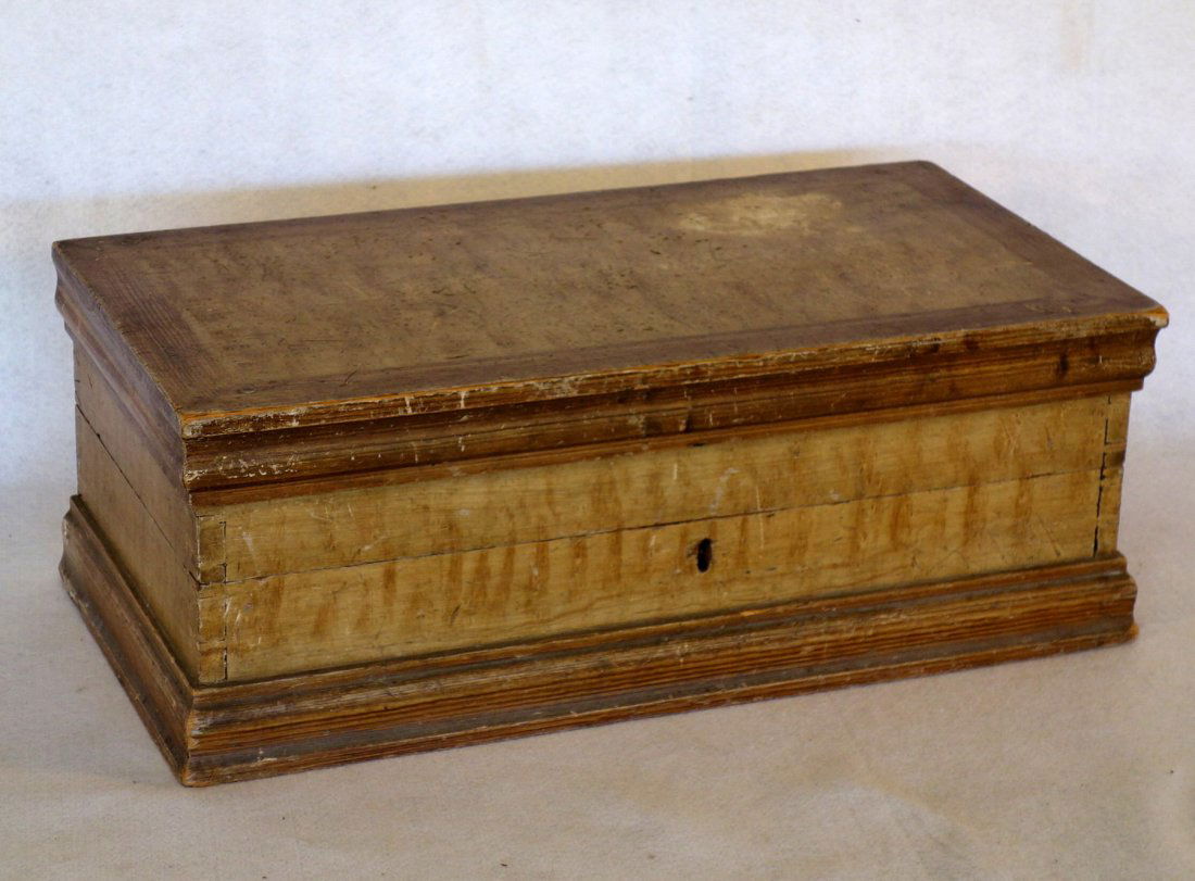 Grain painted storage box with original lock. (1 of 3)