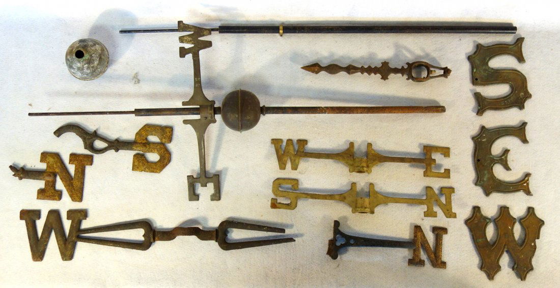 Grouping of old weathervane directionals & parts. Most (1 of 1)
