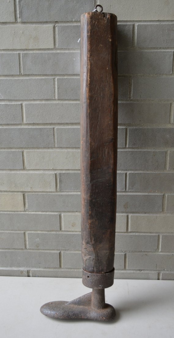 Boot maker's form or trade sign, early 19th century -: Boot maker's form, probably used as a trade sign, early 19th century - 31.5"H. Good condition.