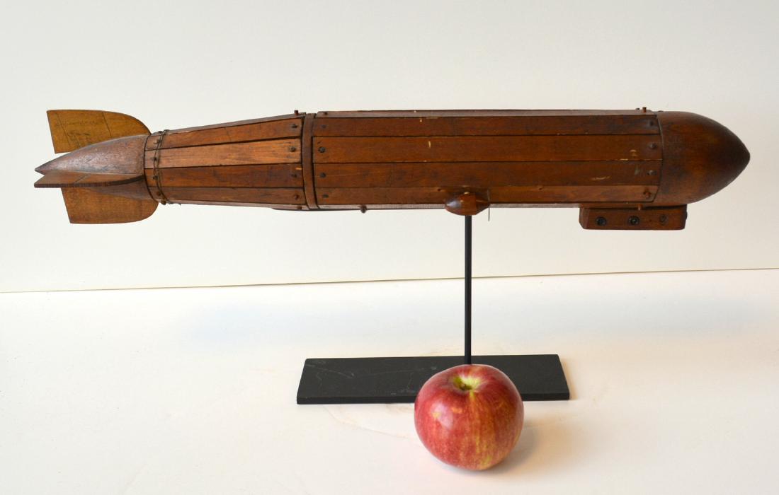 Custom made wooden Zeppelin airship model mounted on a (1 of 5)