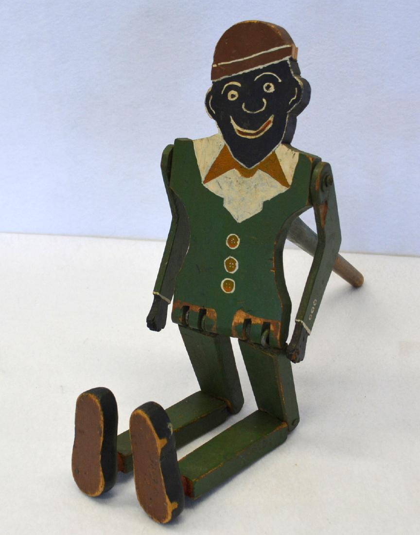 American folk-art dancing jigger wood toy in original (1 of 5)
