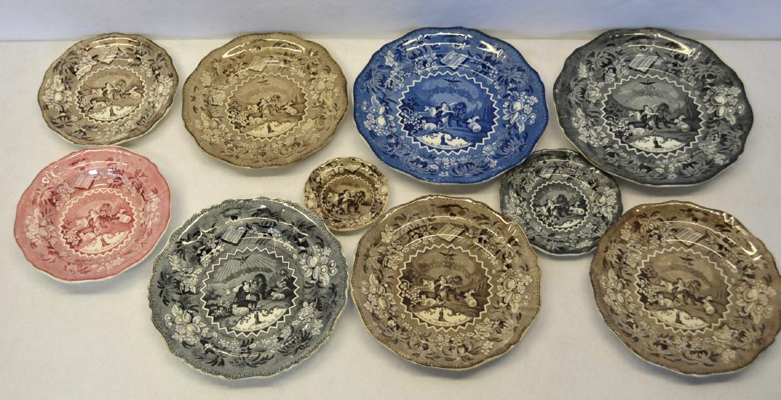 Grouping of 10 pieces of Millennium pattern 19th (1 of 10)