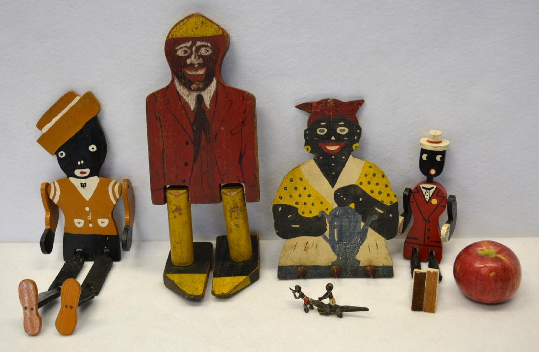 Grouping of 5 Black Americana toys including 3 jiggers (1 of 3)