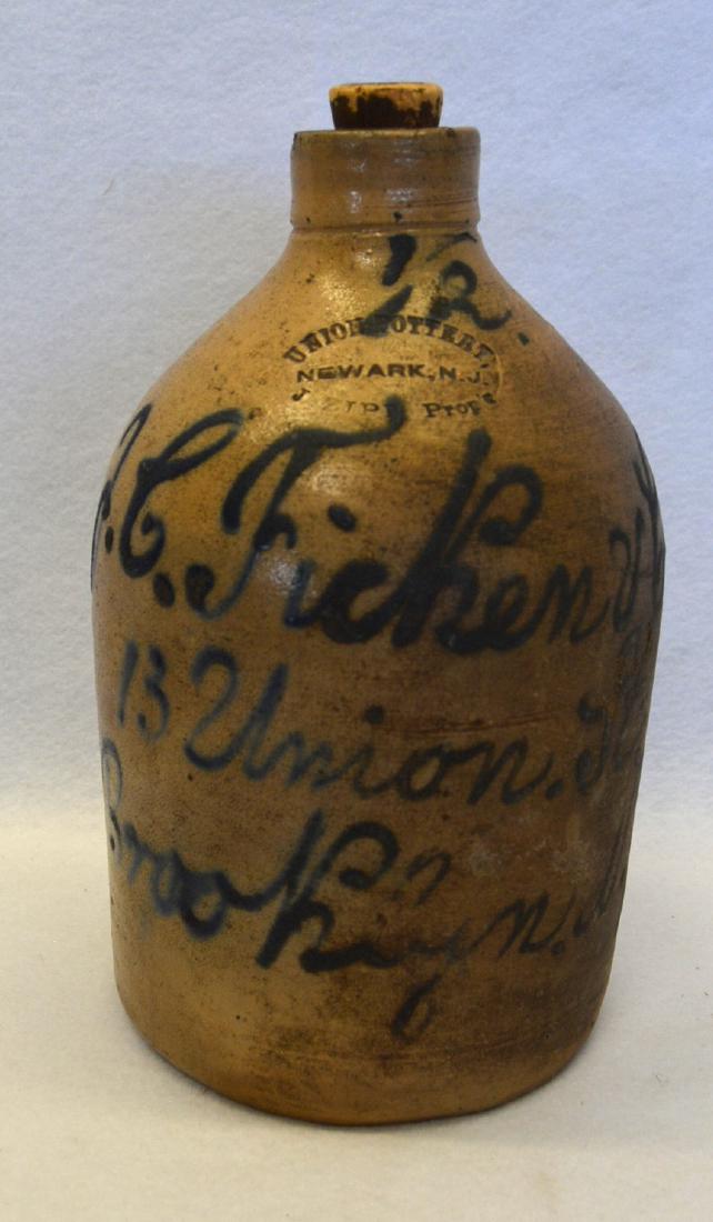 Advertising 1/2 gallon jug stamped "Union Pottery / (1 of 3)