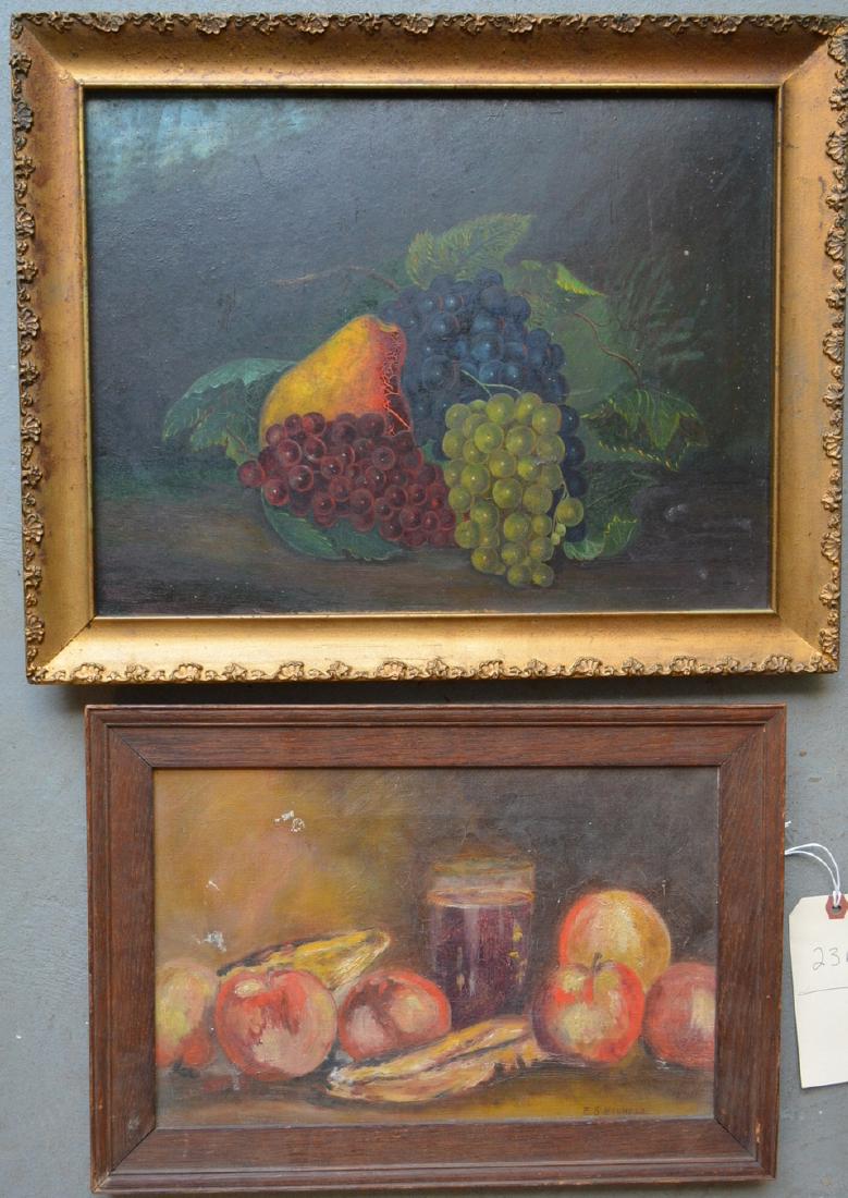 Two still of fruit oil paintings including: O/C Fruit (1 of 4)