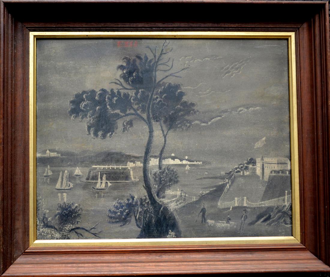 A historical sandpaper drawing depicting a military (1 of 4)