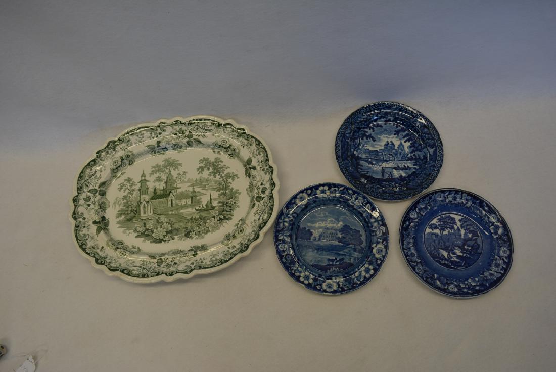 Four early transferware collectibles including (1 of 9)