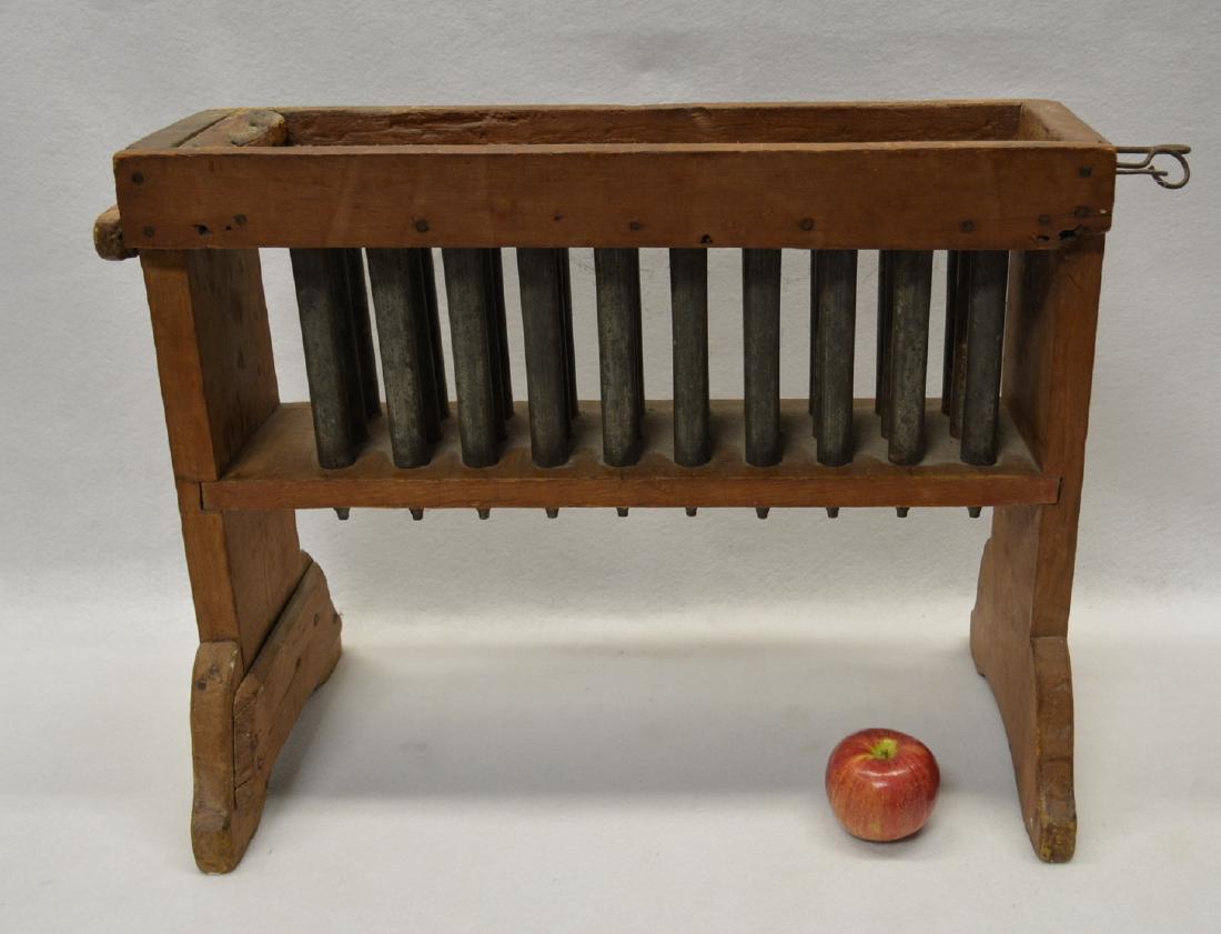Floor standing 30 hole pine candle mold with trace of (1 of 8)
