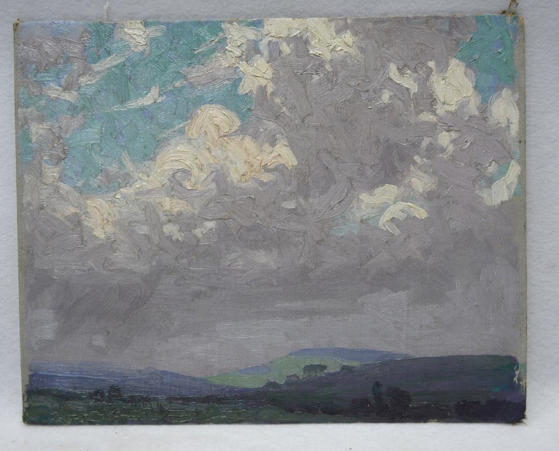 O/B Impressionist landscape signed Gardner Hale 1916 (1 of 5)