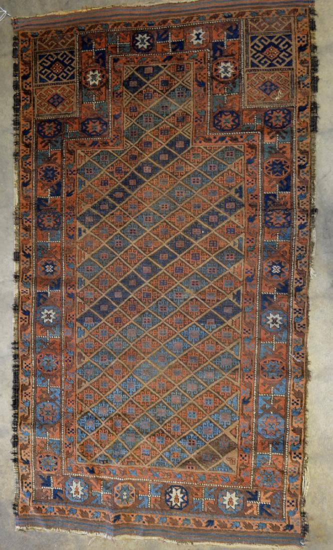 Oriental prayer rug - hand knotted - 63"L x 36"W - (1 of 4)