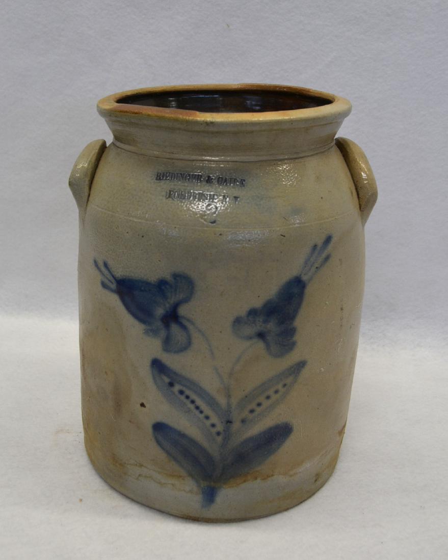 Stoneware 2 gallon pantry jar decorated with a double (1 of 3)