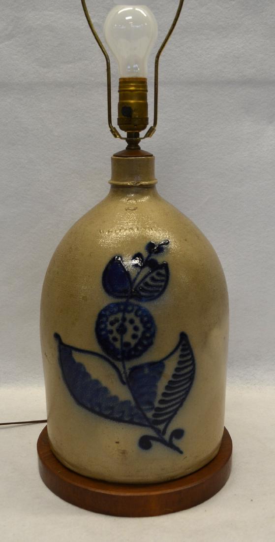 Stoneware 2 gallon jug decorated with a deep cobalt (1 of 5)