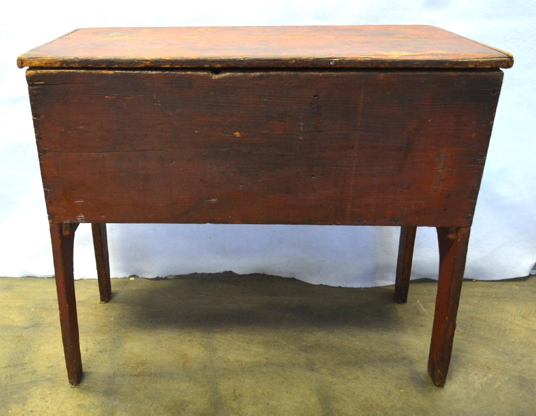 Early dough box in original red paint, cutout arched (1 of 5)