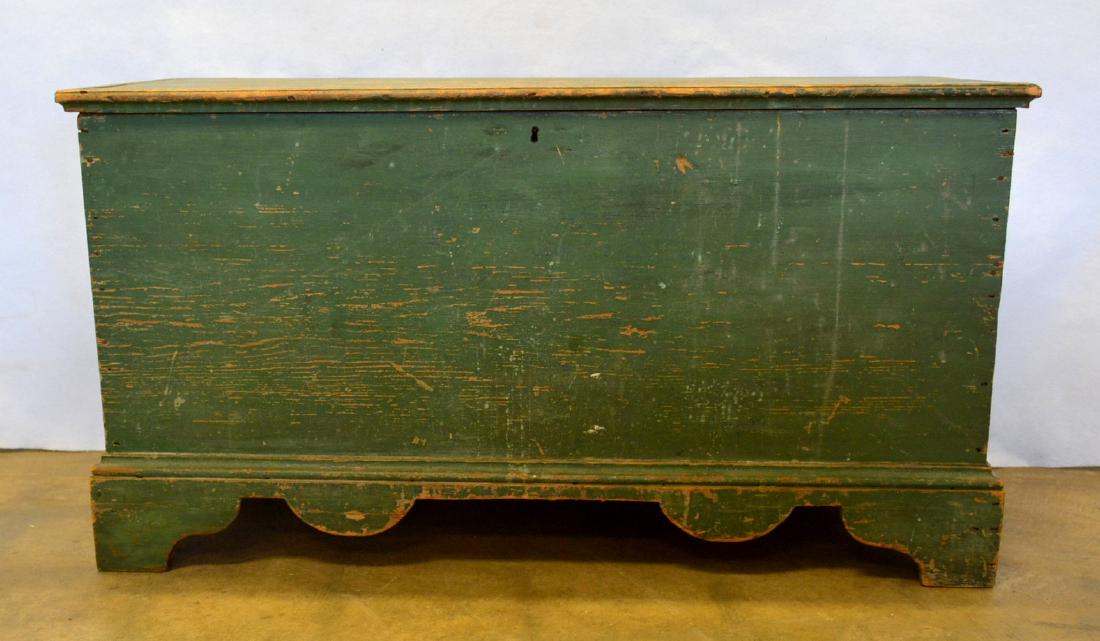Blanket box in original green paint on bracket base - (1 of 5)