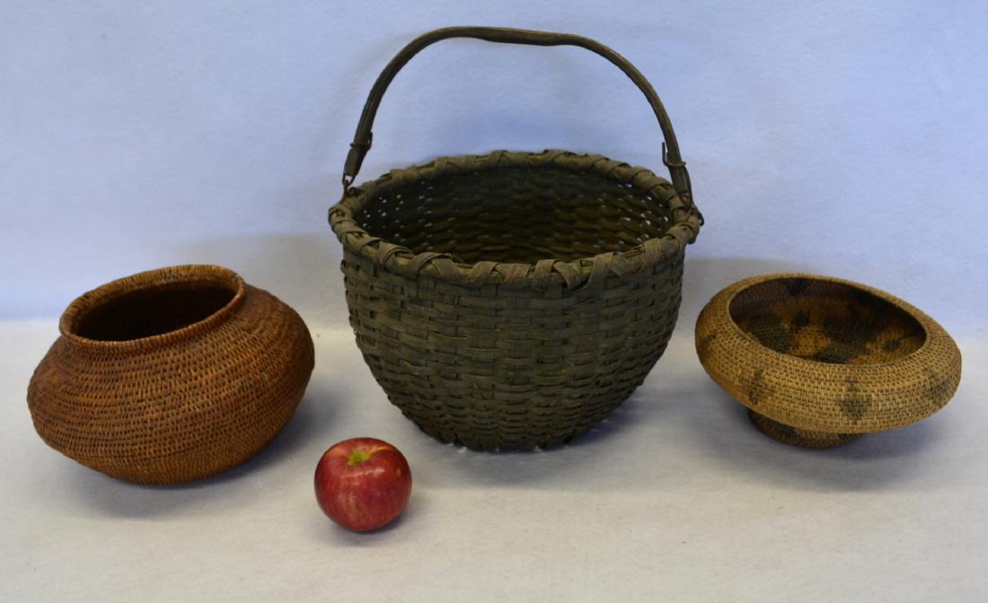Three baskets including splint with swing handle in (1 of 5)