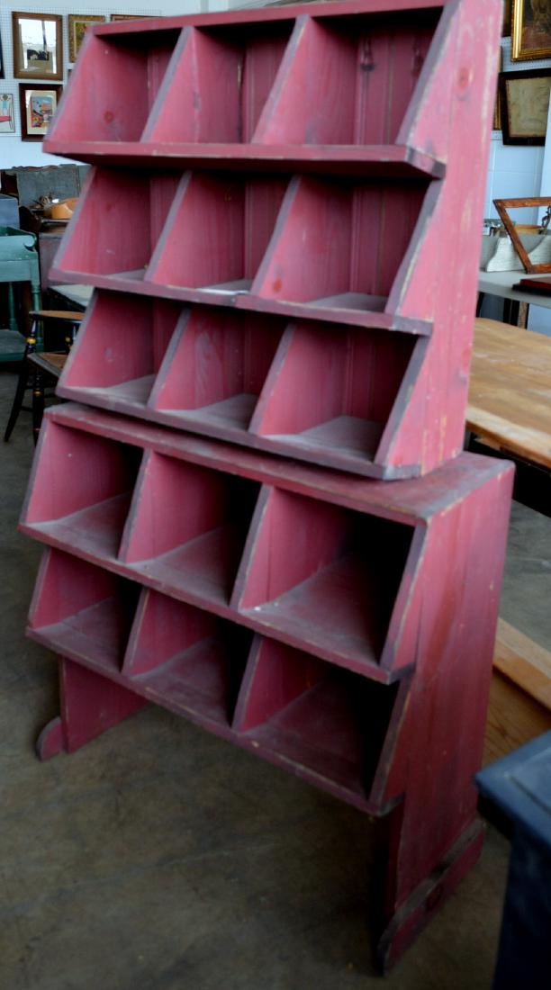 Two country store storage bins with cubby hole (1 of 2)