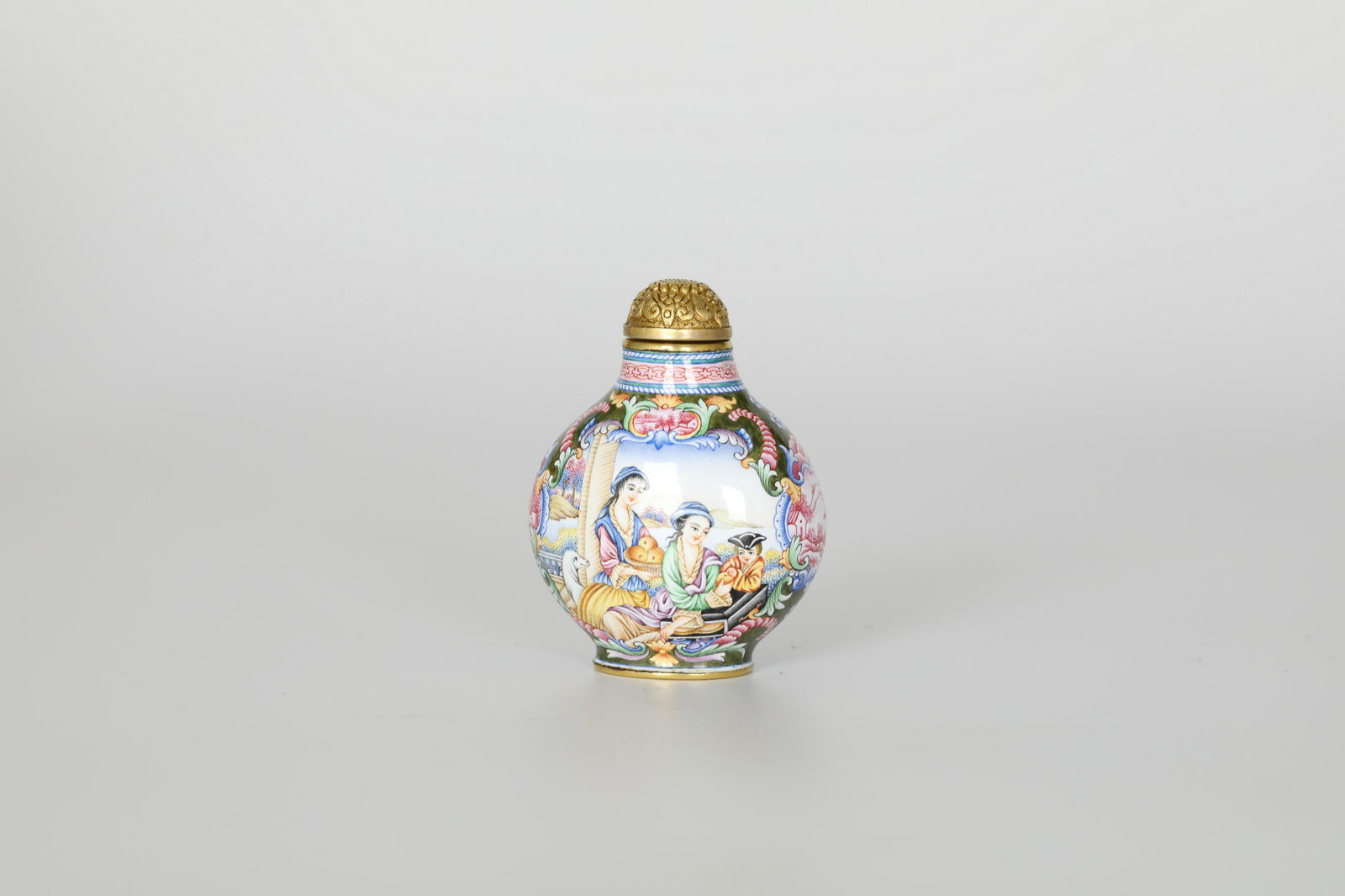 18TH£¬Painted enamel snuff bottle (1 of 7)