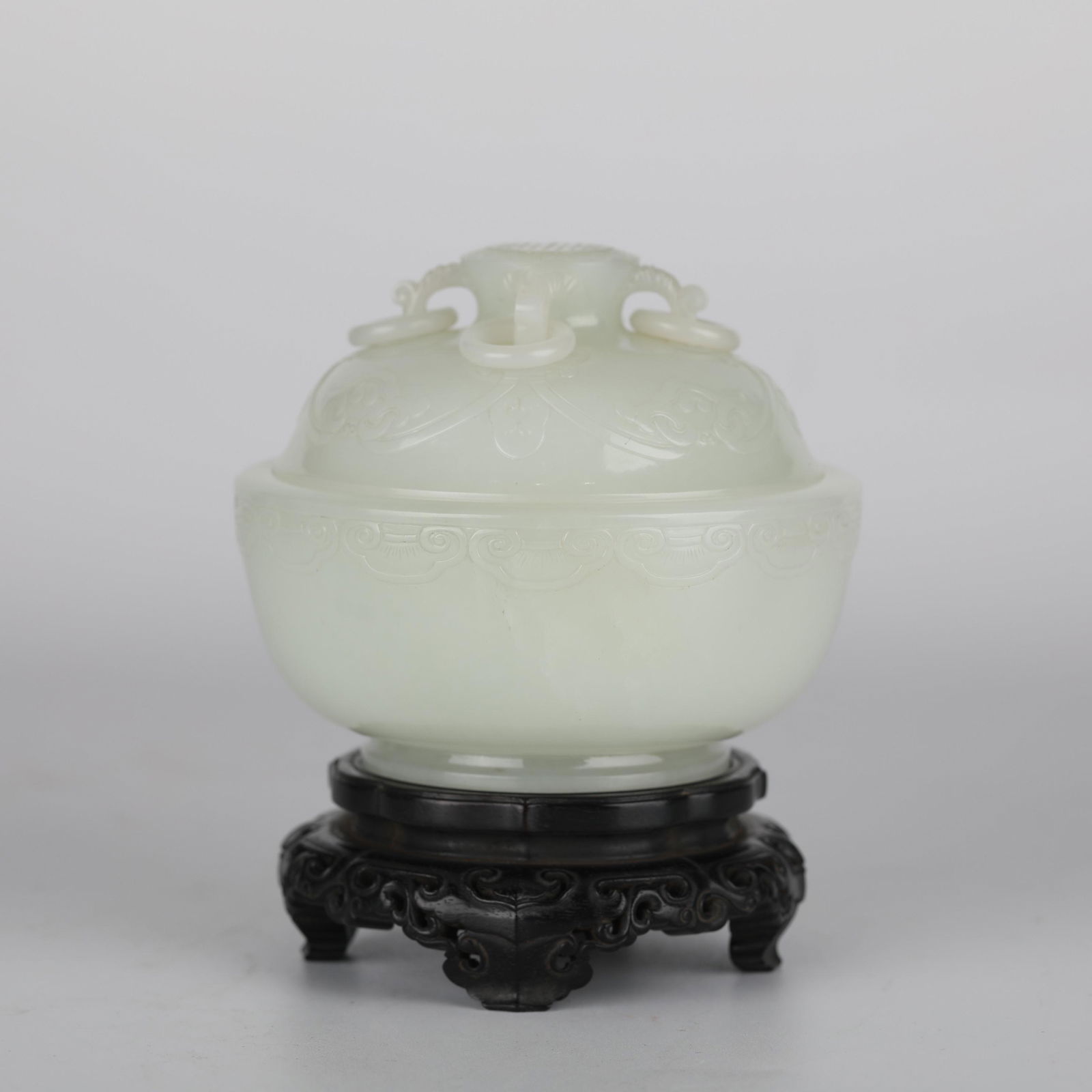 18th,White jade carving stove (1 of 7)