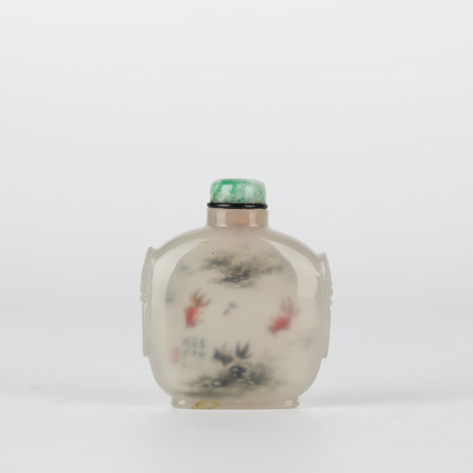 Zhou Leyuan, Chinese Onyx Snuff Bottle: Provenance:from a private collection in Leeds,High 6.8cm,Wide 5.5cm