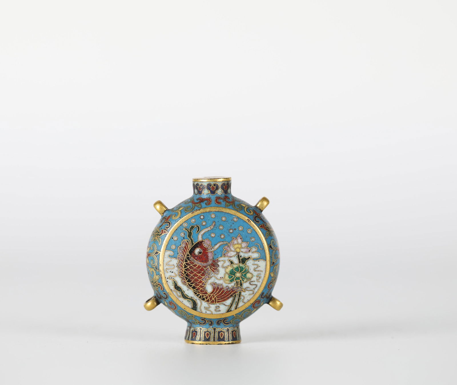 Chinese cloisonne snuff bottle, 18th century (1 of 6)