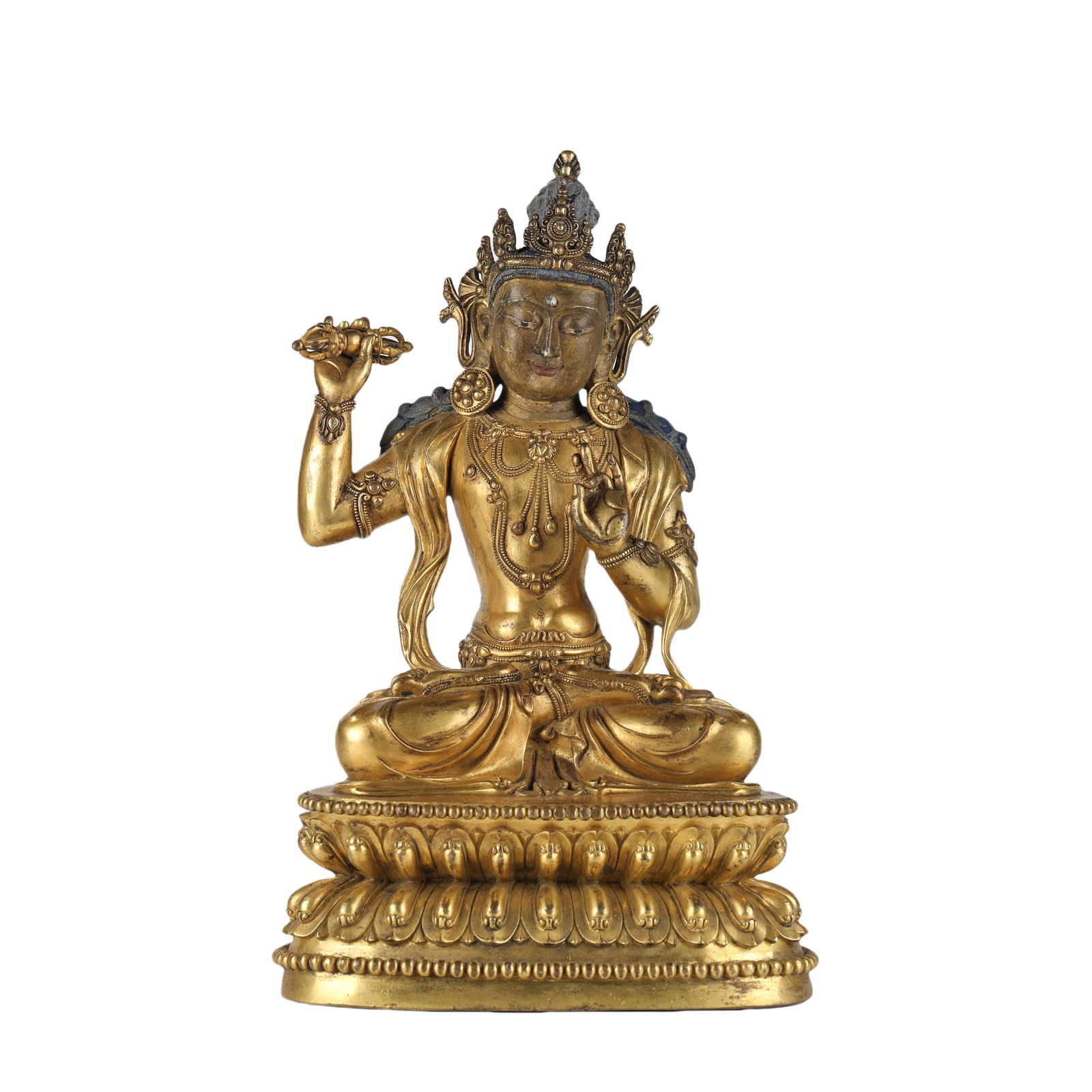 Chinese copper gilded Buddha statue, Ming (1 of 8)