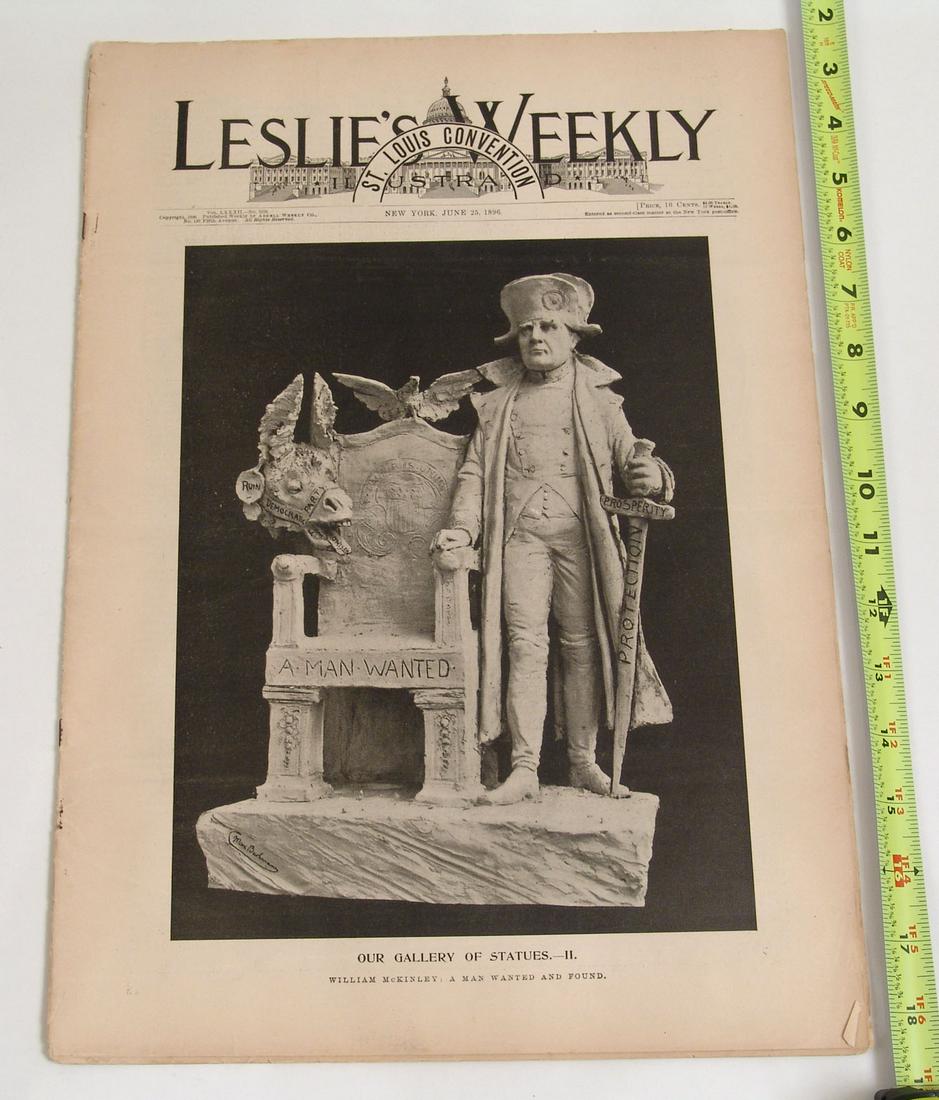 Large Antique 1896 Leslie's Weekly - Full-Size: This is from a small collection that was a local estate find.