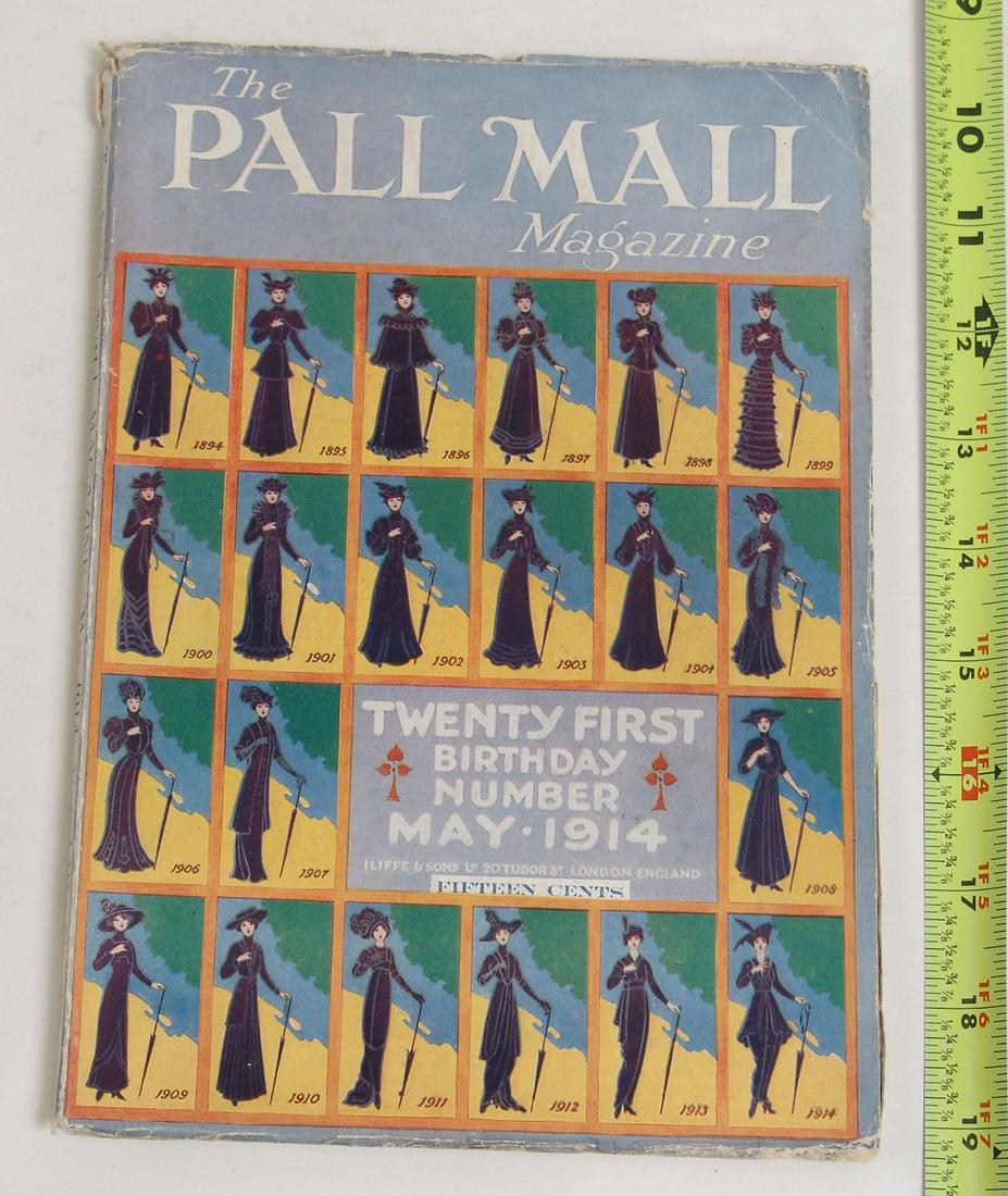 Antique 1914 The Pall Mall Magazine: This is an antique magazine from a small collection that was a local estate find.
