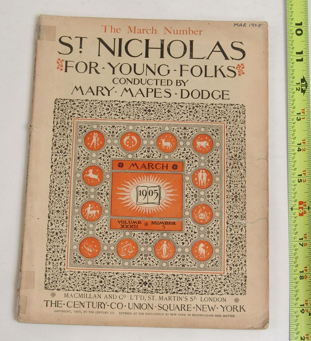 Antique 1905 St. Nicholas Magazine: This is an antique magazine from a small collection that was a local estate find.