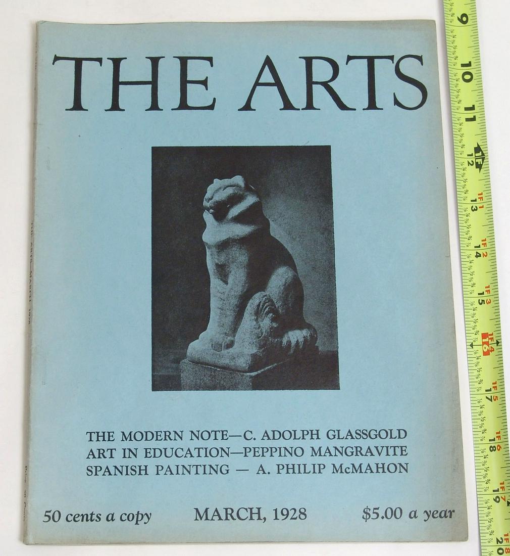 Antique 1928 The Arts Magazine: This is an antique art magazine from a small collection that was a local estate find.