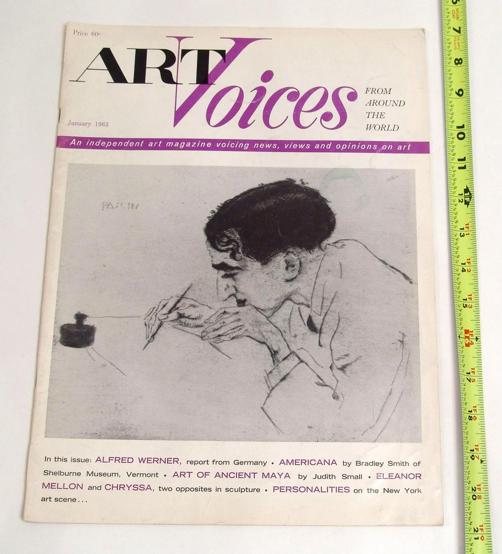 Vintage 1963 Art Voices Magazine: This is a vintage art magazine from a small collection that was a local estate find.