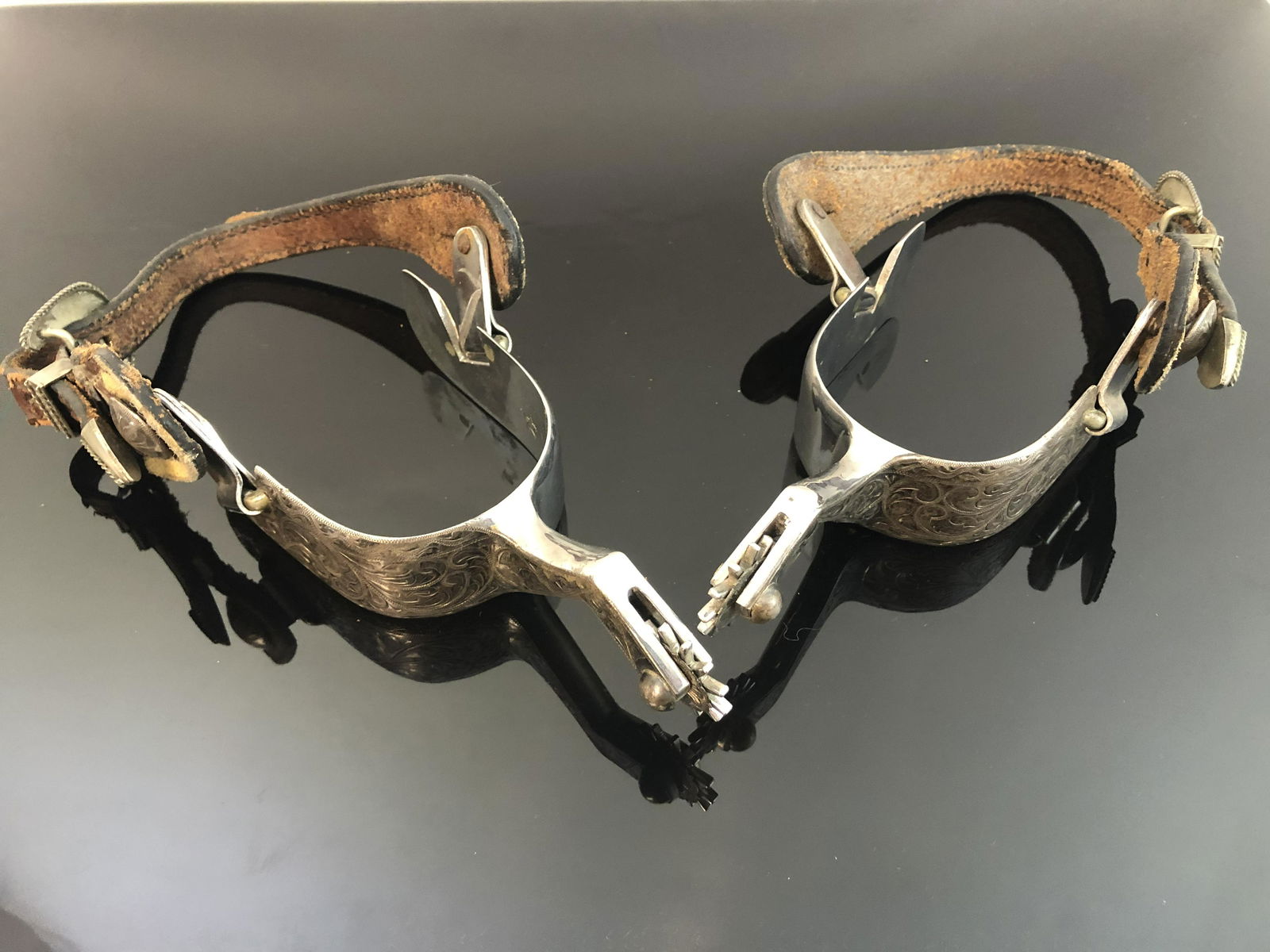 VOGT LOT Spurs Hand Engraved W/Sterling Accents (1 of 4)