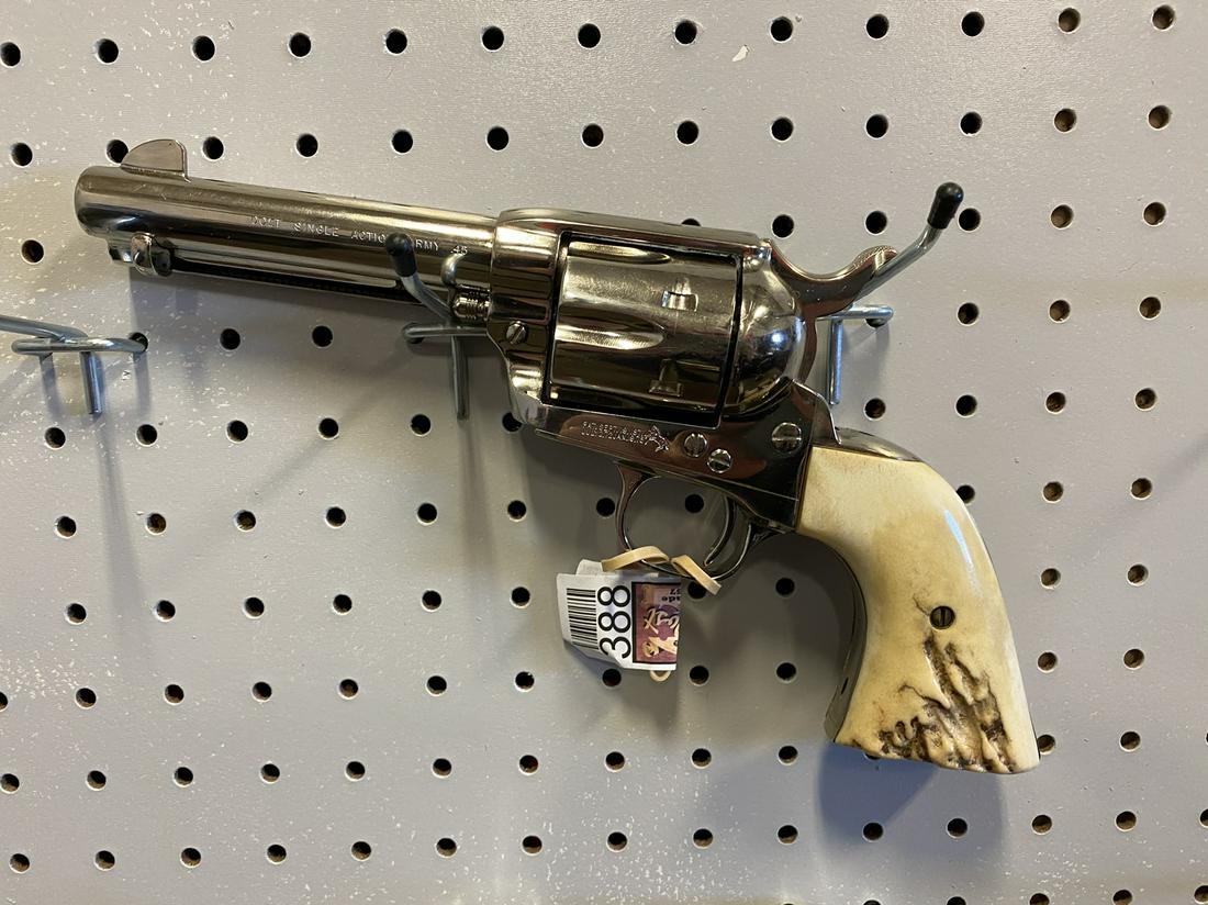 Colt Single Action Army .45 Stag Grips Revolver: Manufacture Date 1995 - Appears slightly used / Fired