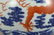 CHINESE BLUE AND WHITE COPPER RED PORCELAIN DRAGON VASE - 6