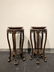 A Pair of Chinese Carved Hardwood Flower Stands