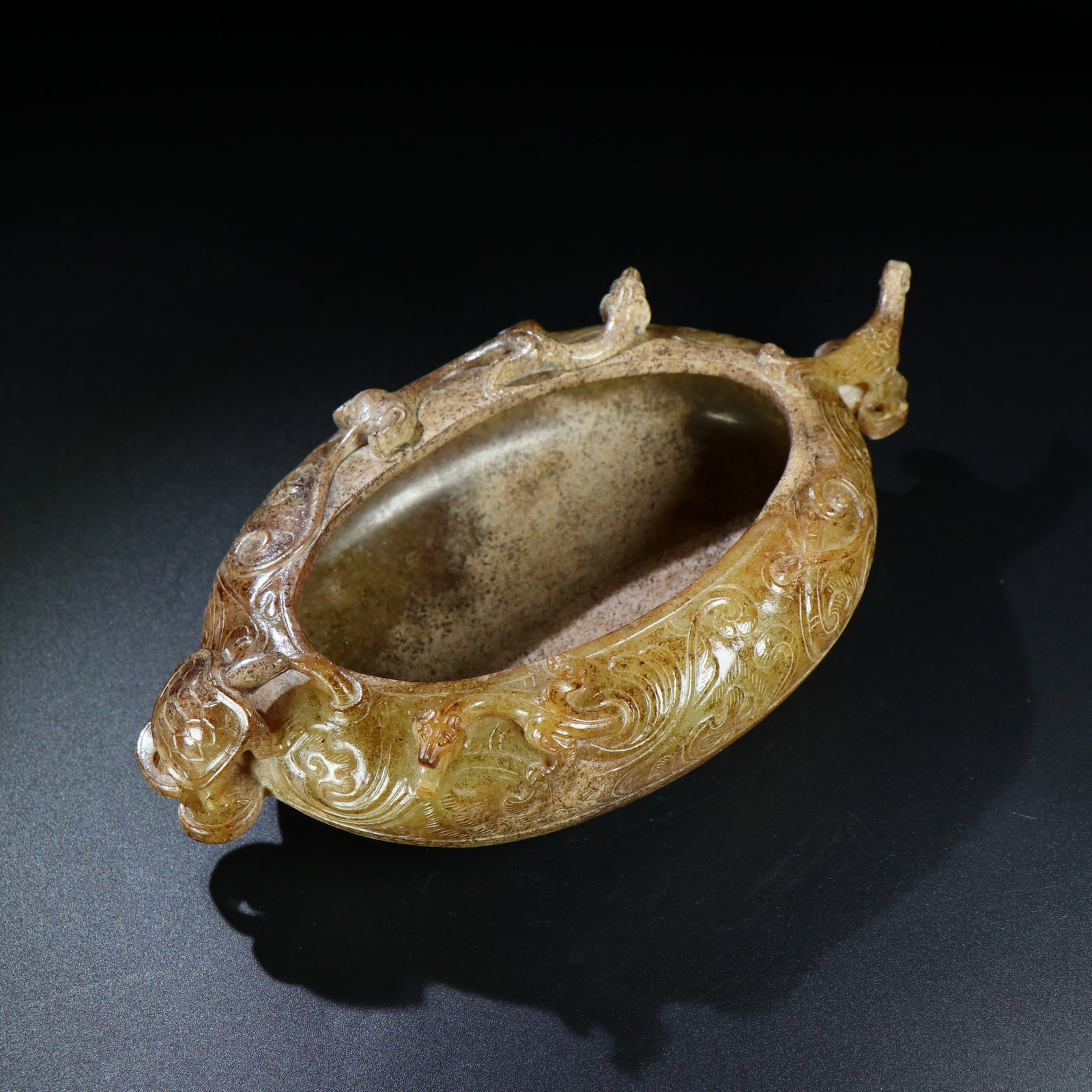 A Chinese Carved Jade Brush Washer (1 of 9)