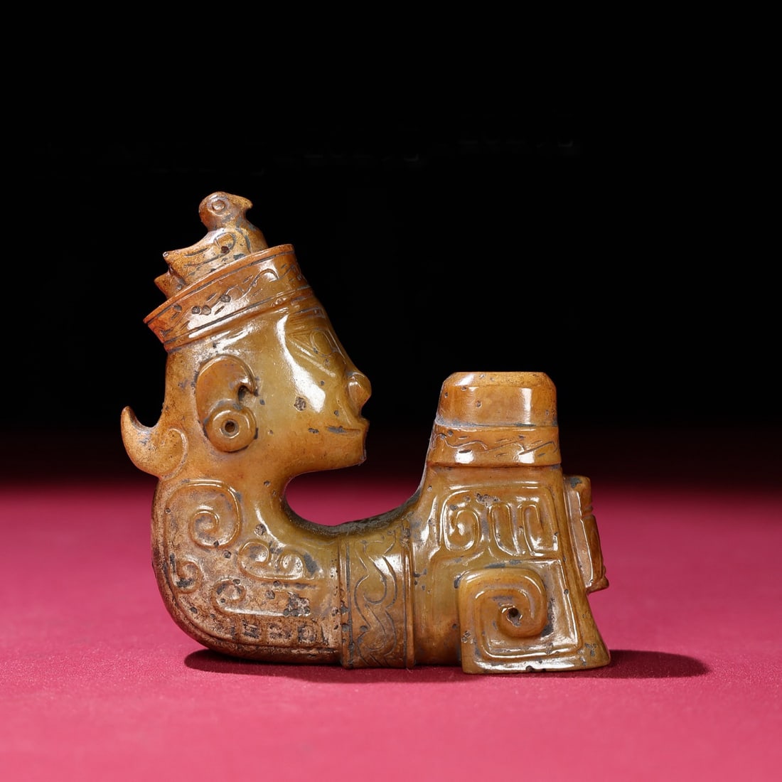 A Chinese Carved Jade Figure of Officer: A Chinese Carved Jade Figure of Officer. Ht. 8.2cm, Wd. 3.5cm, Lg. 8.6cm, Wt. 262g