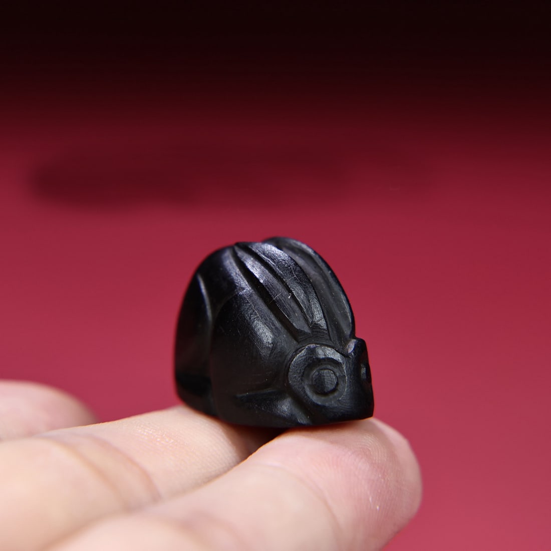 A Chinese Carved Jade Rabbit Pendant: A Chinese Carved Jade Rabbit Pendant. Ht. 2.5cm, Wd. 1.7cm, Th. 1.3cm, Wt. 5g