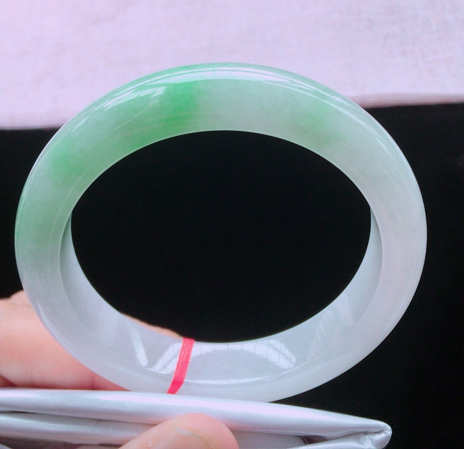 A Chinese Carved Jadeite Bangle (1 of 5)